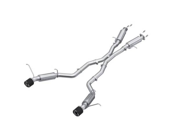 MBRP - MBRP 2012+ Jeep Grand Cherokee SRT 6.4L 3in Dual Rear Exit T304SS Catback Exhaust - CF Tips - S55253CF