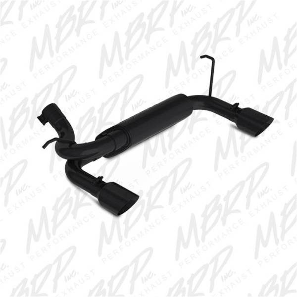 MBRP - MBRP 07-14 Jeep Wrangler/Rubicon 3.6L/3.8L V6 Axle-Back Dual Rear Exit Black Performance Exhuast Sys - S5528BLK