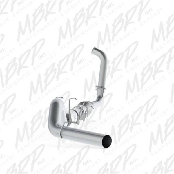 MBRP - MBRP F-250/350 6.0L EC/CC 5in Turbo Back (Stock Cat) Single Side Exit AL - S62340P