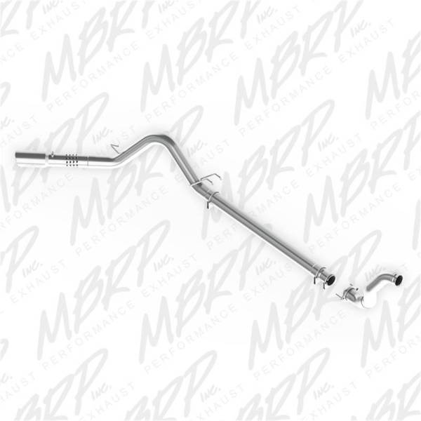 MBRP - MBRP 08-10 Ford 6.4L F250/350/450 4 inch Filter Back Single Side Exit Aluminum and Down Pipe - S6282AL