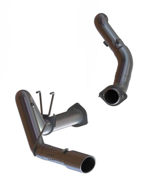 MBRP - MBRP 2015 Ford F250/350/450 6.7L 4in Single Side Exit T409 Exhaust w/ Down Pipe Includes 5in Tip - S6286409