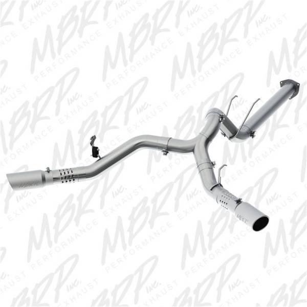 MBRP - MBRP 17-19 Ford F-250/350/450 6.7L 4in Filter Back Cool Duals T409 Exhaust System - S6291409