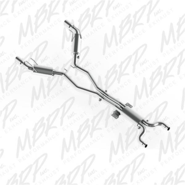 MBRP - MBRP 2010 Chev Camaro V8 6.2L Automatic (L99) 3 Dual Cat Back Round Tips T409 - S7024409