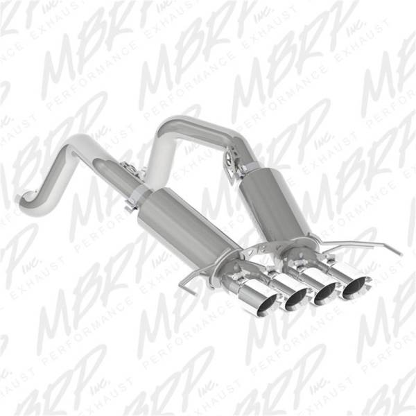 MBRP - MBRP 14-19 Chevy Corvette V8 6.2L 3in T304 Dual Cat Back w/ 4in Quad Dual Wall Tips - S7030304