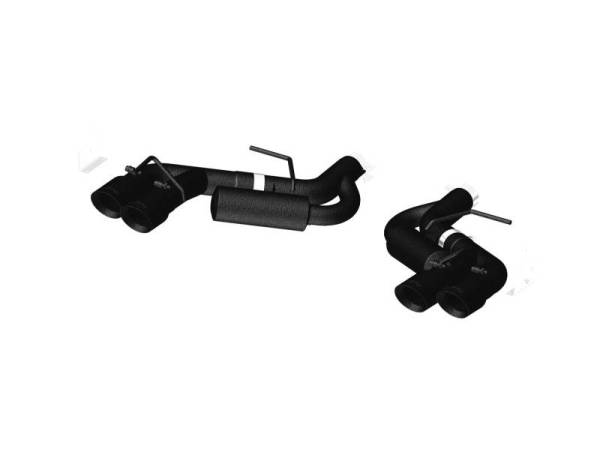 MBRP - MBRP 16-19 Chevy Camaro V8 6.2L 6spd 3in Black Race Dual Axle Back w/ 4.5in Quad Dual Wall Tips - S7036BLK