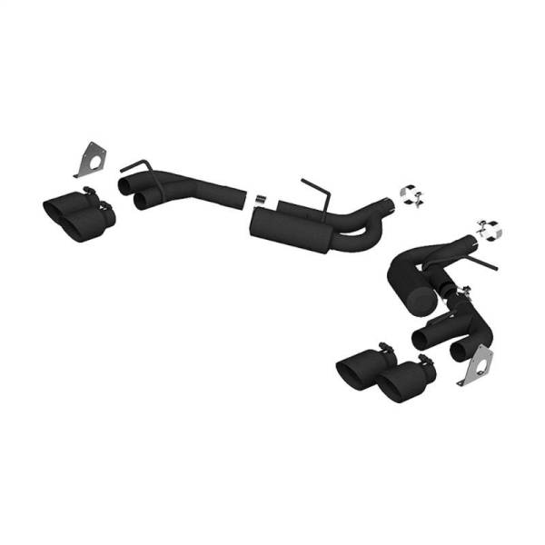 MBRP - MBRP 16-19 Chevrolet Camaro V6 2.5in BLK NPP Dual Axle Back Exhaust w/ 4in Quad Dual Wall Tips - S7039BLK