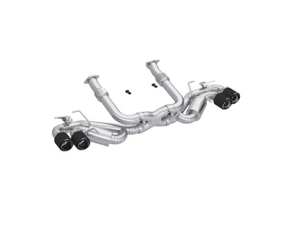 MBRP - MBRP 20-24 Chevrolet Corvette C8 3in Active Cat Back Quad Split Rear Exit Exhaust w/ AFM Sims - S70413CF