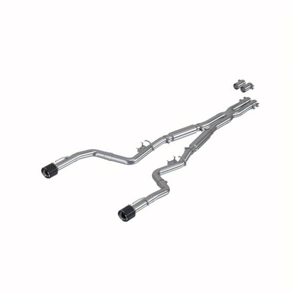 MBRP - MBRP 17-21 Charger 5.7/6.1/6.4L 3in Dual Rear Exit SS Catback Exhaust w/ Carbon Fiber Tips - S71173CF