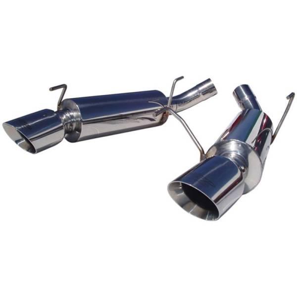 MBRP - MBRP 05-10 Ford Mustang GT 5.0/Shelby GT500 Dual Mufflers Axle Back Split Rear T304 - S7200304