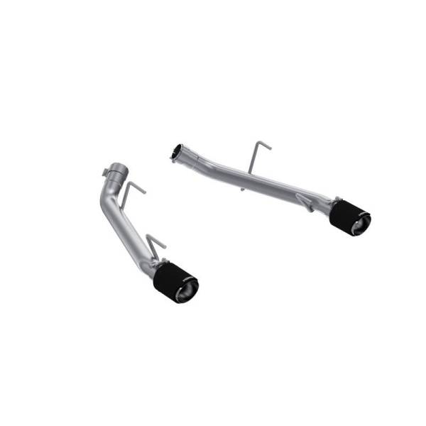 MBRP - MBRP 05-10 Ford Mustang GT 4.6L T304 SS 2.5in Dual Axle-Back with CF Tips (Race Version) - S72023CF