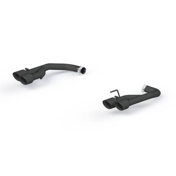 MBRP - MBRP 18-20 Ford Mustang GT 2.5in Black Coated Non Active Dual Axle Back Exhaust - 4in Dual Wall Tips - S7211BLK