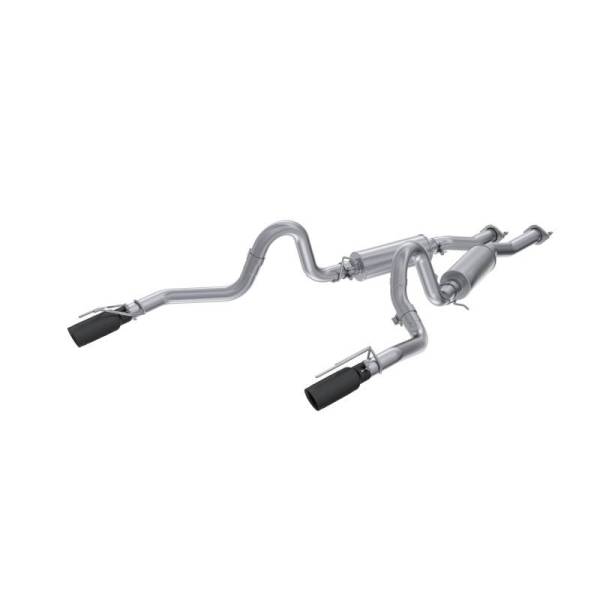 MBRP - MBRP 99-04 Ford Mustang GT 4.6L 2.5in. Dual Split Rear AL Cat Back w/ 3.5in. Dual Wall Blk. Tips - S7221ALBT