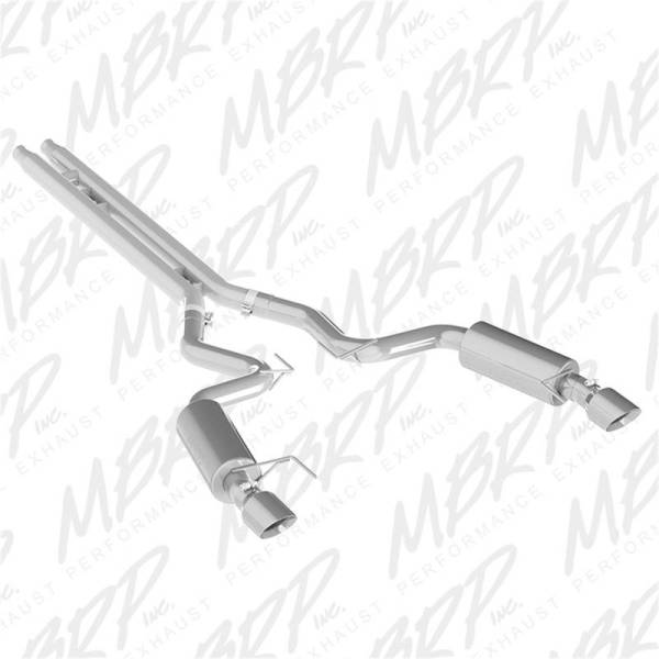 MBRP - MBRP 15 Ford Mustang GT 5.0 Convertible T409 3in Cat Back Dual Split Rear Exit (Race Version) - S7241409