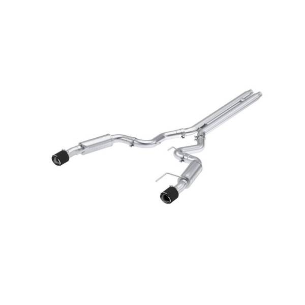 MBRP - MBRP 2024 Ford Mustang GT S650, 5.0L Cat-Back Dual Split Rear with Carbon Fiber Tips, Race Version - S72533CF