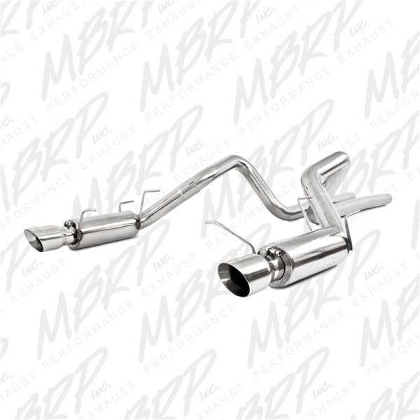 MBRP - MBRP 11-12 Ford Shelby GT 500 T304 3in Cat Back Dual Split Rear Race Version 4.5in Tips - S7260304