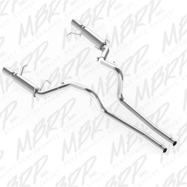 MBRP - MBRP 11-14 Ford Mustang GT 5.0L Dual Split Rear Race Version AL 3in Cat Back Exhaust System - S7264AL