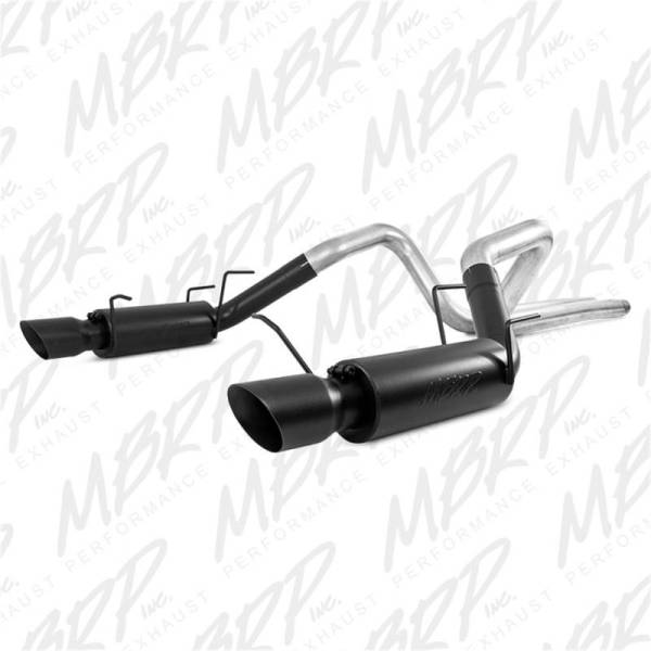 MBRP - MBRP 11-14 Ford Mustang GT 5.0L 3in Cat Back Dual Split Rear Race Version 4in Tips - Black - S7264BLK