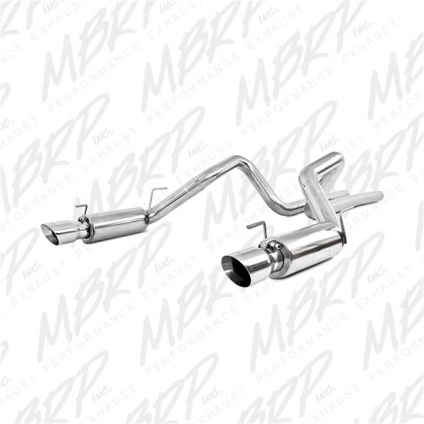 MBRP - MBRP 05-09 Ford Shelby GT500 / GT Dual Split Rear Race Version, T409 4in Tips Exhaust System - S7270409