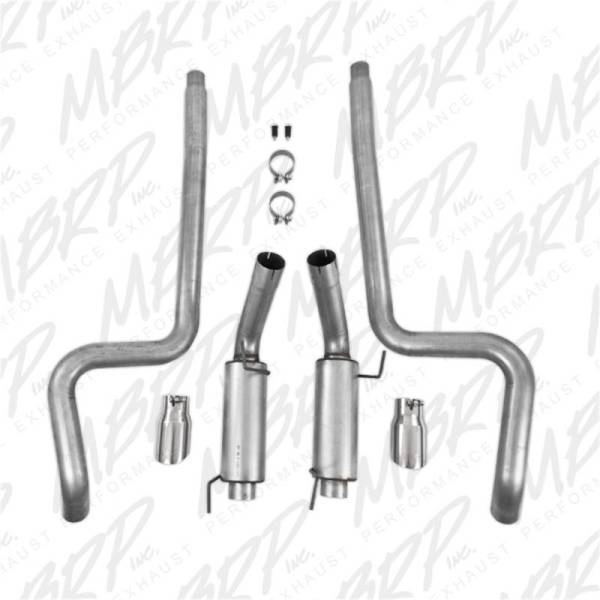 MBRP - MBRP 05-09 Ford Mustang GT 4.6L Dual Split Rear Race Version AL/ 3in Cat Back Exhaust System - S7270AL