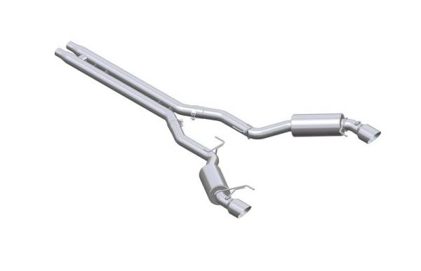 MBRP - MBRP 15-17 Ford Mustang GT 5.0 3in Cat Back Dual Split Rear Race Version 4.5in Tips - Aluminized - S7278AL