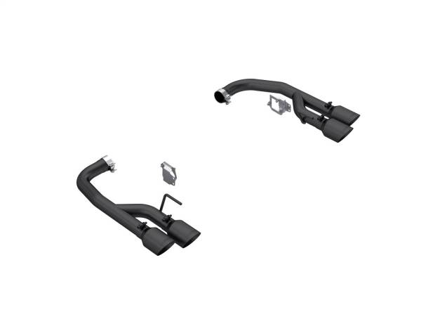 MBRP - MBRP 2024 Ford Mustang GT 5.0L 2.5in Dual Rear Axle-Black Tips - Black-Coated Aluminized Steel - S7281BLK