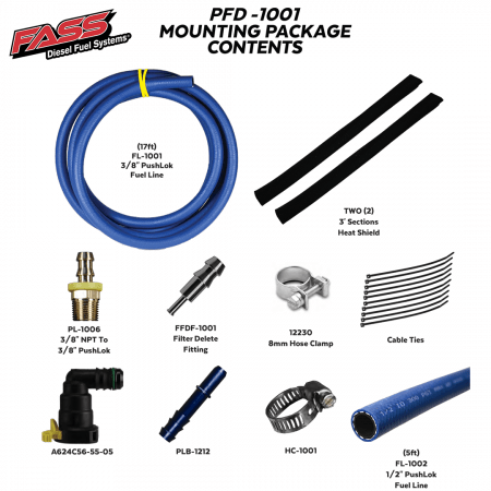 FASS Fuel Systems - FASS 11-19 Ford Powerstroke Filter Delete Kit PFD-1001 - PFD1001