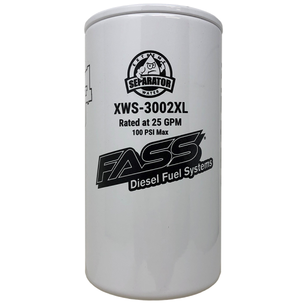 FASS Fuel Systems - FASS Hydroglass Titanium Signature Series Extended Length Extreme Water Separator XWS-3002XL - XWS3002XL