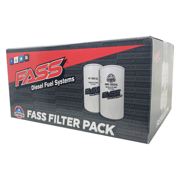 FASS Fuel Systems - FASS Filter Pack Contains (1) XWS-3002 XL and (1) PF-3001 XL FILTER PACK XL - FP3000XL