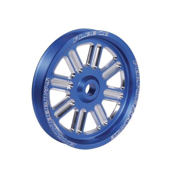 Fleece Performance - Fleece Performance Dodge Cummins Dual Pump Spoke Pulley (For Use w/ FPE Dual Pump Bracket) Blue - FPE-34211-BLU-SPK