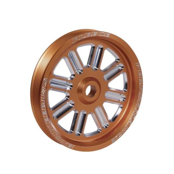 Fleece Performance - Fleece Performance Dodge Cummins Dual Pump Spoke Pulley (For Use w/ FPE Dual Pump Bracket) Orange - FPE-34211-ORG-SPK