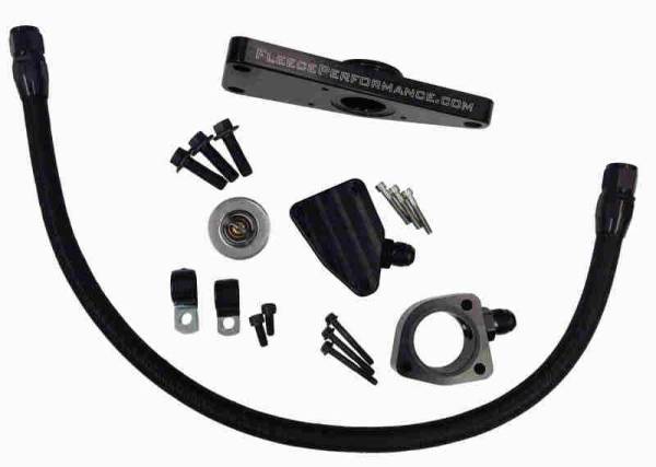 Fleece Performance - Fleece Performance 03-07 Dodge 5.9L / 04.5-12 6.7L Cummins Coolant Bypass Kit (03-07 Manual Trans) - FPE-CLNTBYPS-CUMMINS-MAN