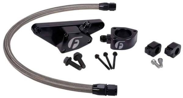 Fleece Performance - Fleece Performance 03-07 Manual Transmission Cummins Coolant Bypass Kit w/ SS Braided Line - FPE-CLNTBYPS-CUMMINS-MAN-SS