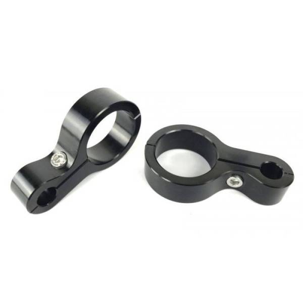 Fleece Performance - Fleece Performance 6061 T6 Aluminum 1/2in Routing Hole 1.5in Roll Bar Clamp - Black Anodized - FPE-RBC-1.5-0.5