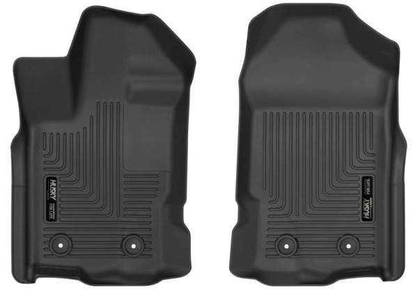 Husky Liners - Husky Liners 2019 Ford Ranger SuperCrew Cab & SuperCab WeatherBeater Black Floor Liners - 13411