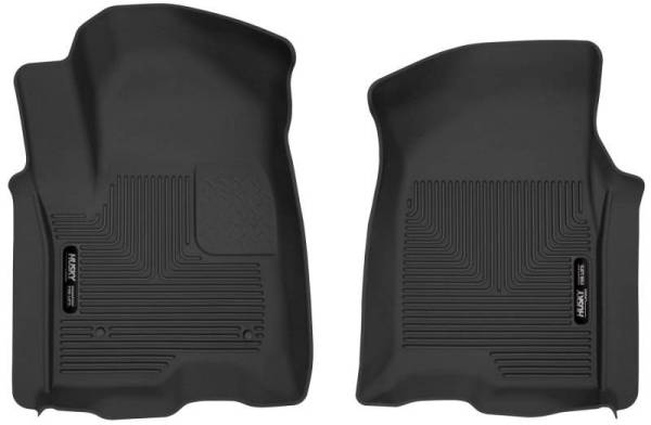 Husky Liners - Husky Liners 19-23 Chevy Silverado 1500 Crew Cab/Double Cab X-Act Contour Front Black Floor Liners - 54101