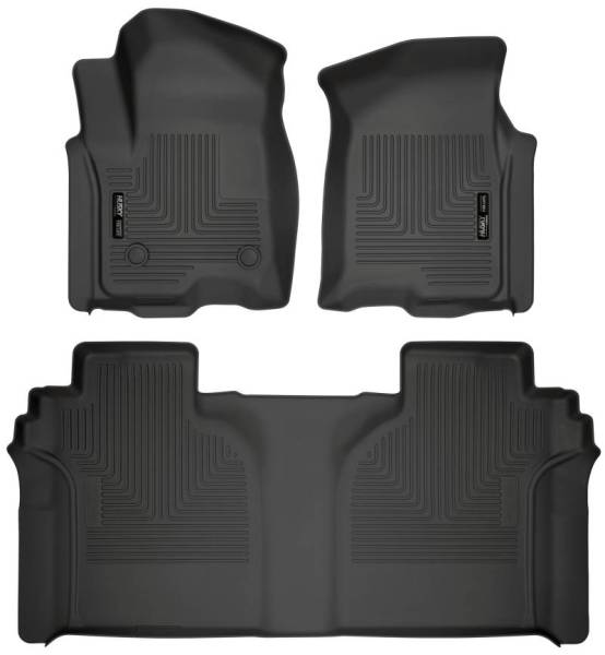 Husky Liners - Husky Liners 19-23 Chevrolet Silverado 1500 Crew Cab WeatherBeater Blk Front & 2nd Seat Floor Liners - 94021