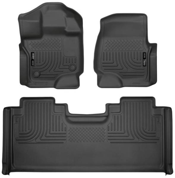 Husky Liners - Husky Liners 15-19 F-150 SuperCab Weatherbeater Black Front & 2nd Seat Floor Liners - 94051