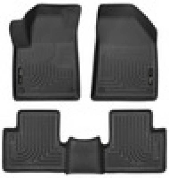 Husky Liners - Husky Liners 15-22 Jeep Cherokee WeatherBeater Combo Black Floor Liners - 99091