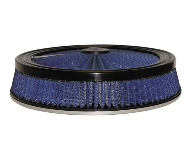 aFe - aFe MagnumFLOW Air Filters Round Racing P5R A/F TOP Racer 14D x 3H (Blk/Blue) 18-31403
