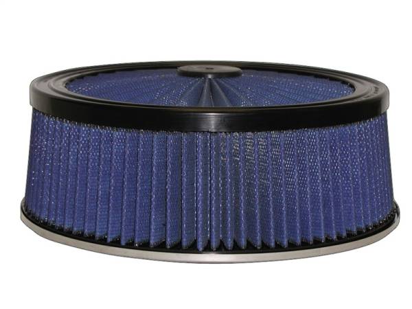aFe - aFe MagnumFLOW Air Filters Round Racing P5R A/F TOP Racer 14D x 5H (Blk/Blue) 18-31405