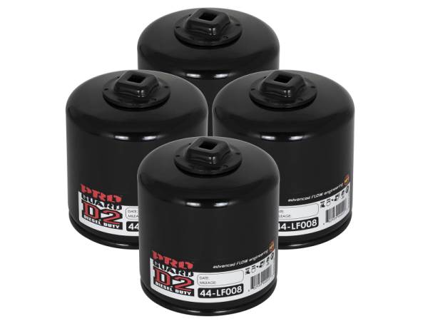 aFe - aFe Pro GUARD D2 Oil Filter 93-11 Ford Gas Trucks V8 4.6L/5.4L/5.8L (4 Pack) 44-LF008-MB