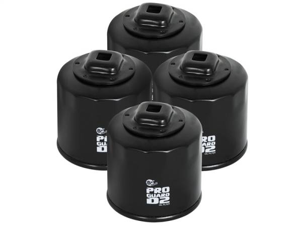 aFe - aFe Pro GUARD D2 Oil Filter 02-17 Nissan Cars L4/ 04-17 Subaru Cars H4 (4 Pack) 44-LF017-MB