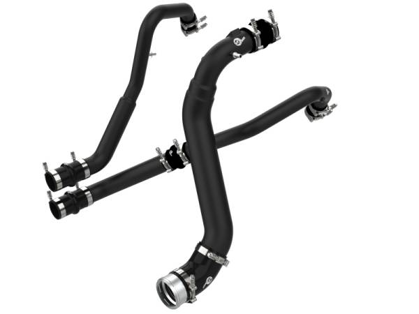 aFe - aFe Bladerunner Intercoolers I/C Tubes Hot/Cold 2021+ Ford F-150 V6-2.7L (tt) - Black 46-20474-B