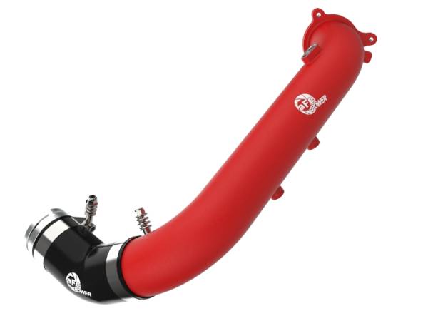 aFe - aFe BladeRunner Red 2-3/4in Aluminum Charge Pipe 2021 Toyota Supra GR (A90) I4-2.0L (t) B48 46-20488-R
