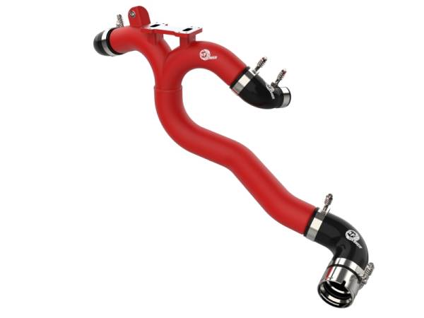 aFe - AFE 2018-2020 Kia Stinger 19-22 G70 BladeRunner 3in Aluminum Hot Charge Pipe Red 46-20508-R