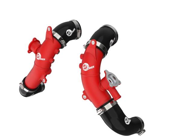 aFe - aFe 2022 Toyota Land Cruiser (J300) V6-3.5L (tt) BladeRunner 2.5in Aluminum Hot Charge Pipe - Red 46-20558-R