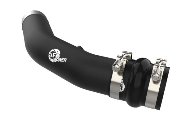aFe - aFe 23-24 Ford Diesel Trucks V8-6.7L (td) BladeRunner 3in. Aluminum Hot Charge Pipe - Black 46-20738-B