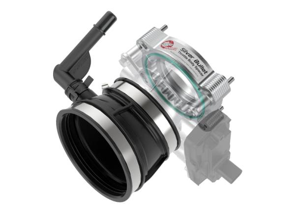 aFe - aFe 2020 Vette C8 Silver Bullet Aluminum Throttle Body Spacer Works w/ Factory Intake Only - Silver 46-34017