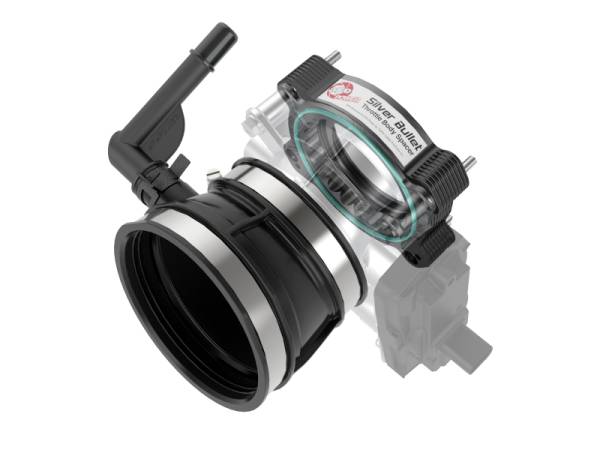 aFe - aFe 2020 Vette C8 Silver Bullet Aluminum Throttle Body Spacer / Works With Factory Intake Only - Blk 46-34017B