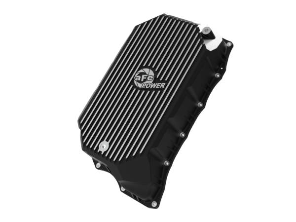 aFe - aFe 20-25 GM Diesel V8-6.6L L5P Transmission Pan w/ Machined Fins - Black 46-71380B